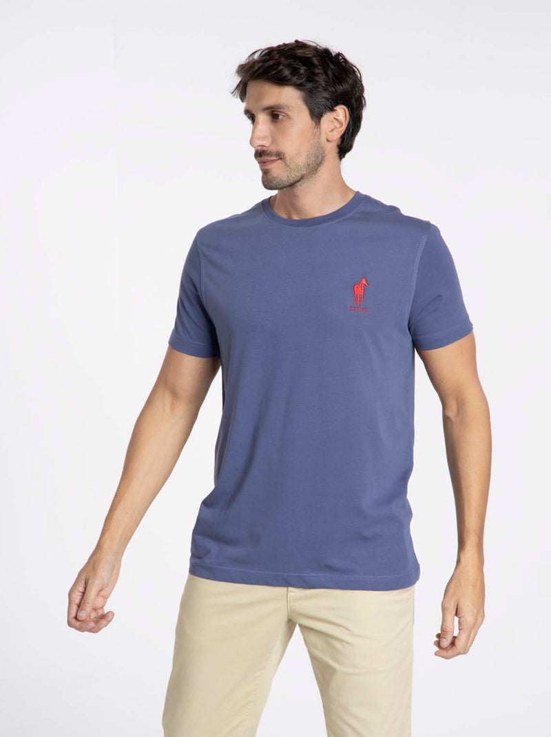 Gentleman Farmer - T-Shirt manches courtes coton TIGNES Bleu - Kiabi