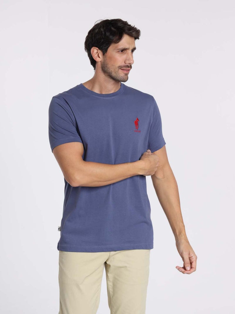 Gentleman Farmer - T-Shirt manches courtes coton TIGNES Bleu - Kiabi