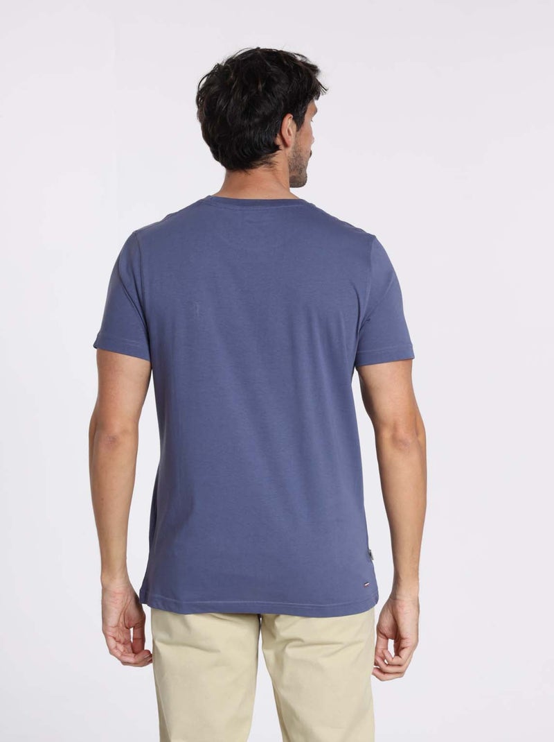 Gentleman Farmer - T-Shirt manches courtes coton TIGNES Bleu - Kiabi