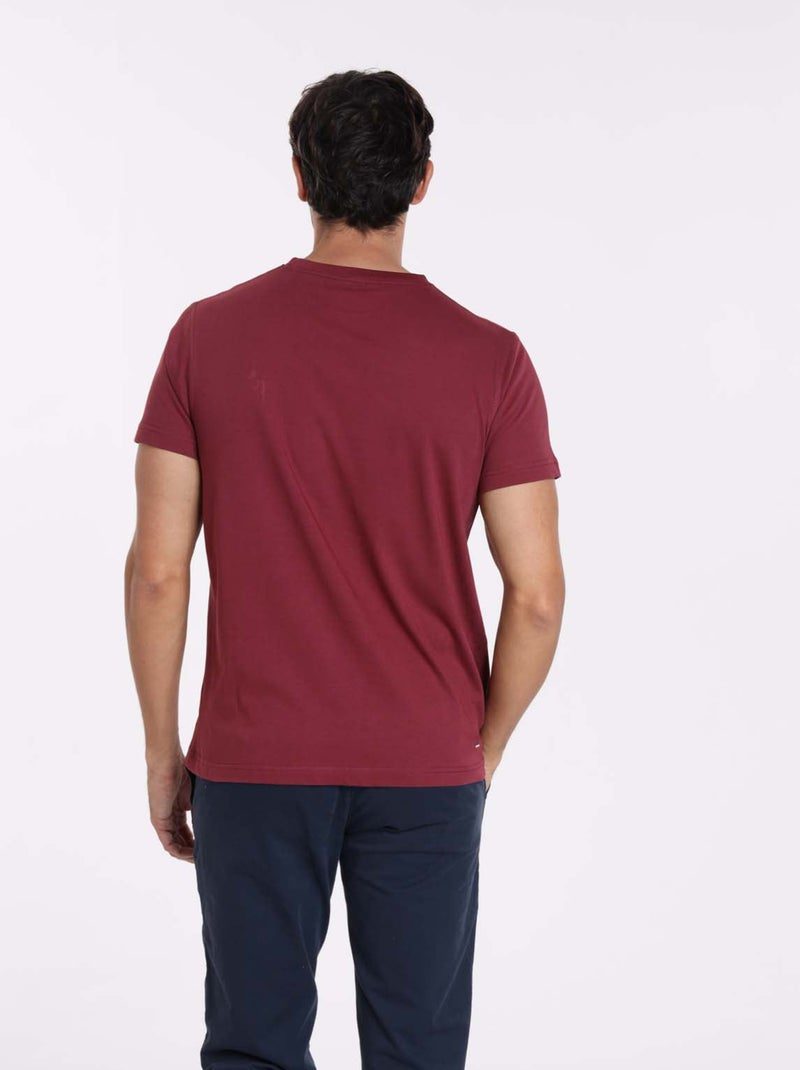 Gentleman Farmer - T-Shirt manches courtes coton TIGNES Bordeaux - Kiabi