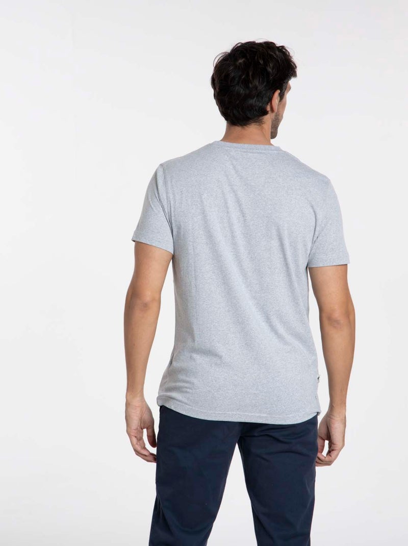 Gentleman Farmer - T-Shirt manches courtes coton TIGNES Gris chiné - Kiabi