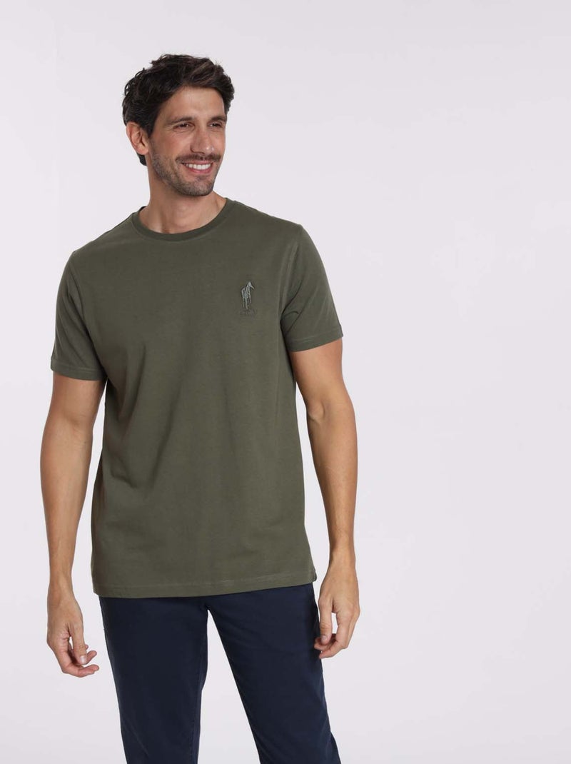 Gentleman Farmer - T-Shirt manches courtes coton TIGNES Kaki - Kiabi