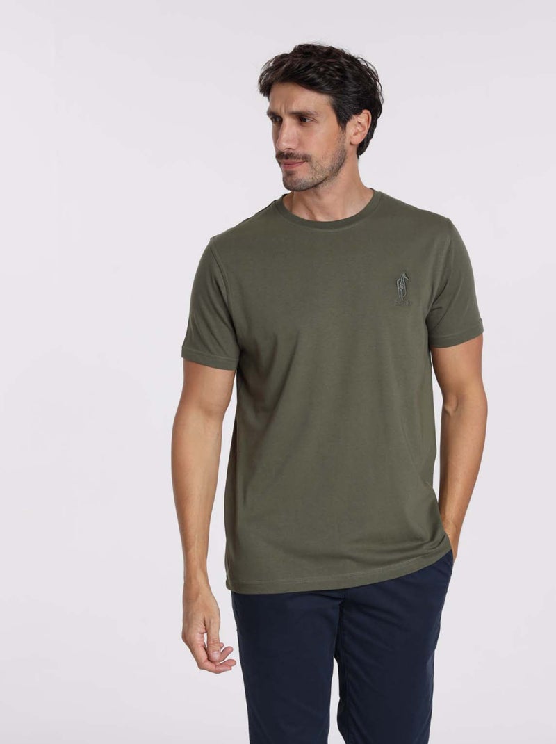 Gentleman Farmer - T-Shirt manches courtes coton TIGNES Kaki - Kiabi