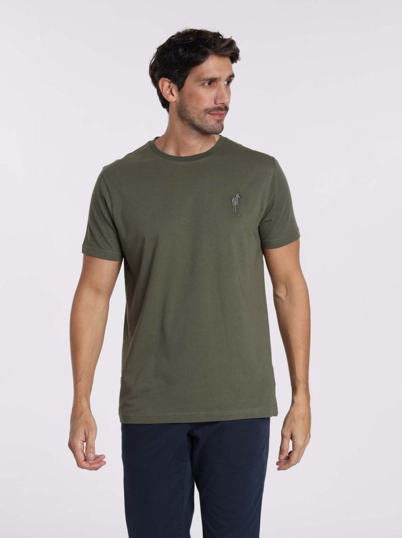 Gentleman Farmer - T-Shirt manches courtes coton TIGNES Kaki - Kiabi