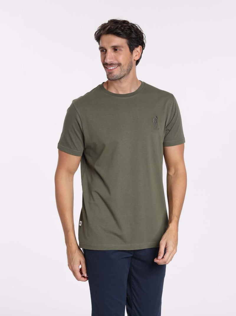 Gentleman Farmer - T-Shirt manches courtes coton TIGNES Kaki - Kiabi