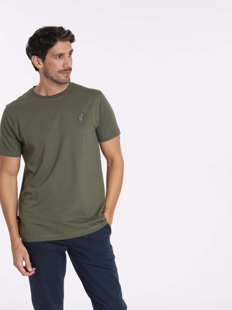 Gentleman Farmer - T-Shirt manches courtes coton TIGNES Kaki - Kiabi