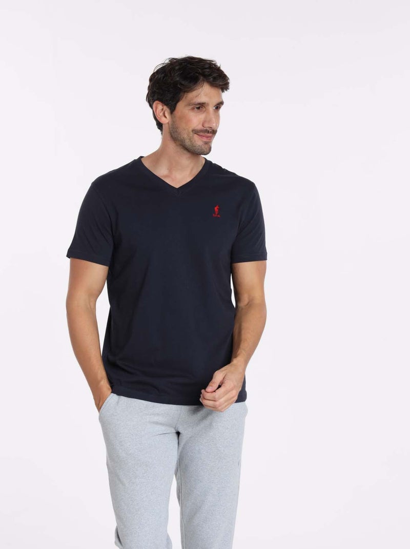 Gentleman Farmer - T-Shirt manches courtes coton TOKYO Bleu marine - Kiabi