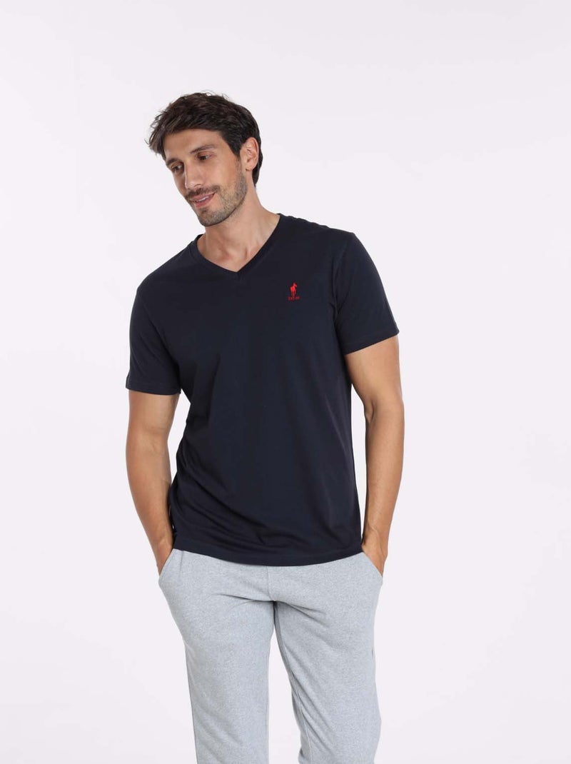 Gentleman Farmer - T-Shirt manches courtes coton TOKYO Bleu marine - Kiabi