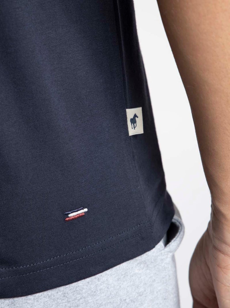 Gentleman Farmer - T-Shirt manches courtes coton TOKYO Bleu marine - Kiabi