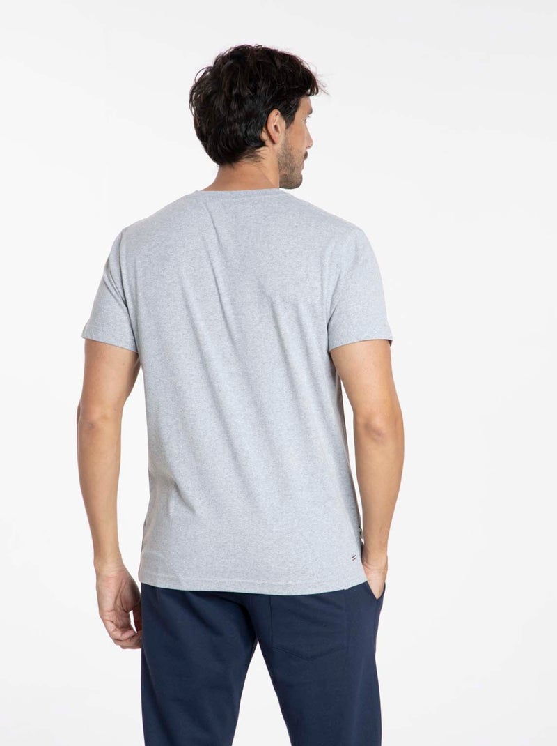 Gentleman Farmer - T-Shirt manches courtes coton TOKYO Gris chiné - Kiabi