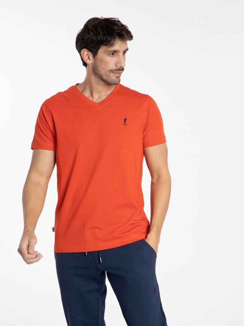 Gentleman Farmer - T-Shirt manches courtes coton TOKYO Rouge - Kiabi