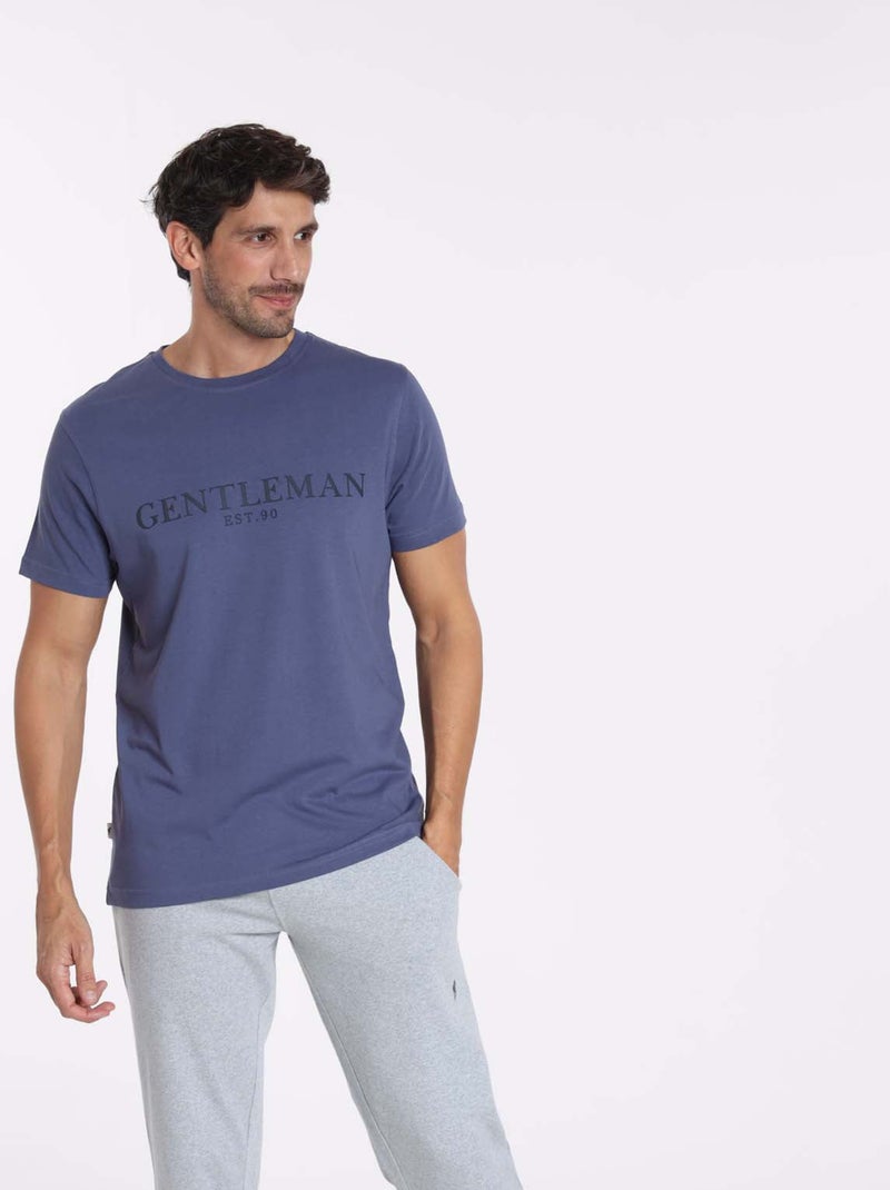 Gentleman Farmer - T-Shirt manches courtes coton TUCSON Bleu - Kiabi