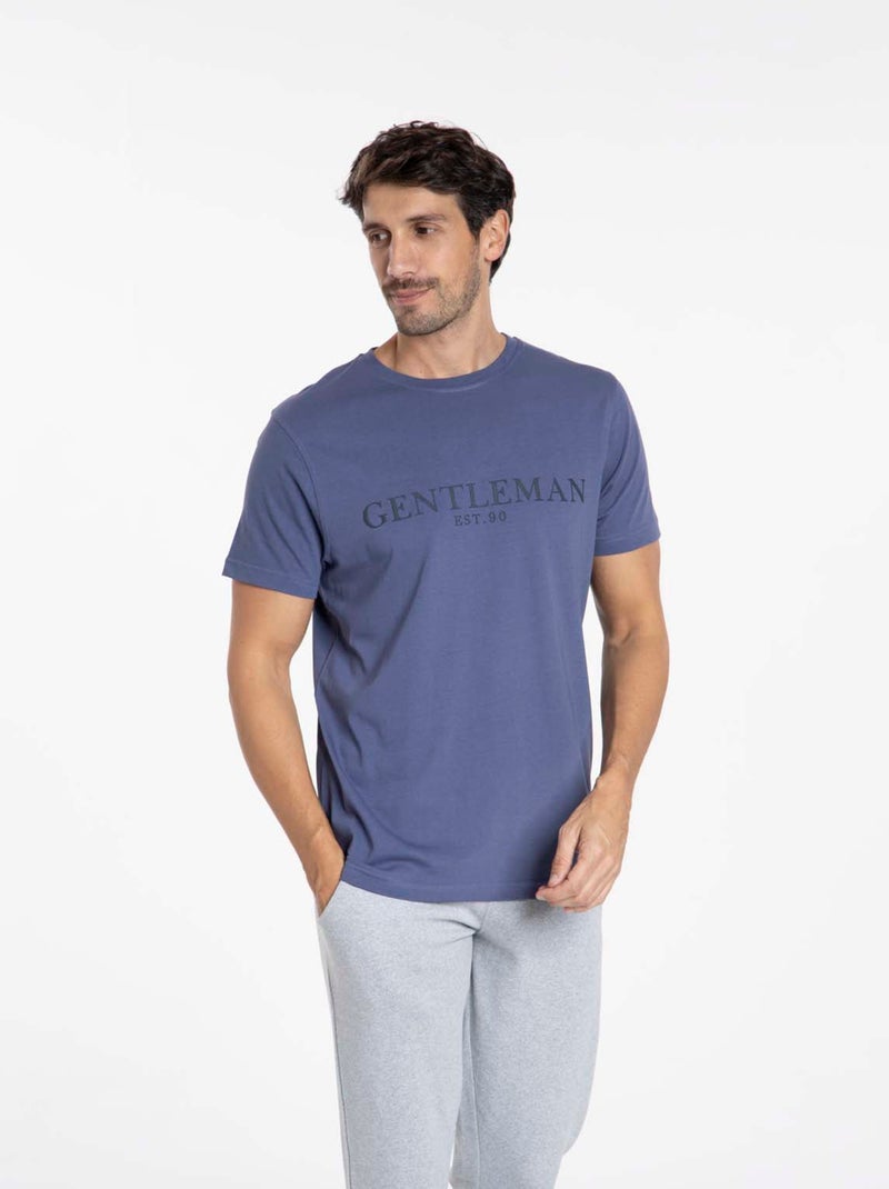 Gentleman Farmer - T-Shirt manches courtes coton TUCSON Bleu - Kiabi