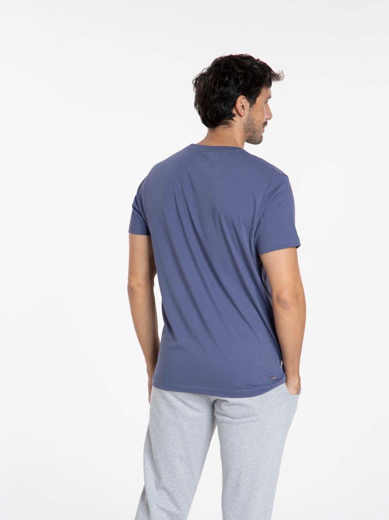 Gentleman Farmer - T-Shirt manches courtes coton TUCSON Bleu - Kiabi