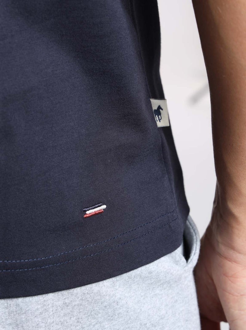 Gentleman Farmer - T-Shirt manches courtes coton TUCSON Bleu marine - Kiabi