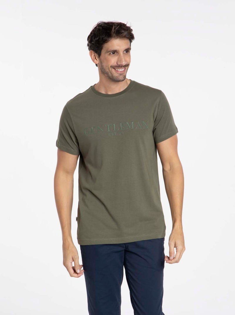 Gentleman Farmer - T-Shirt manches courtes coton TUCSON Kaki - Kiabi