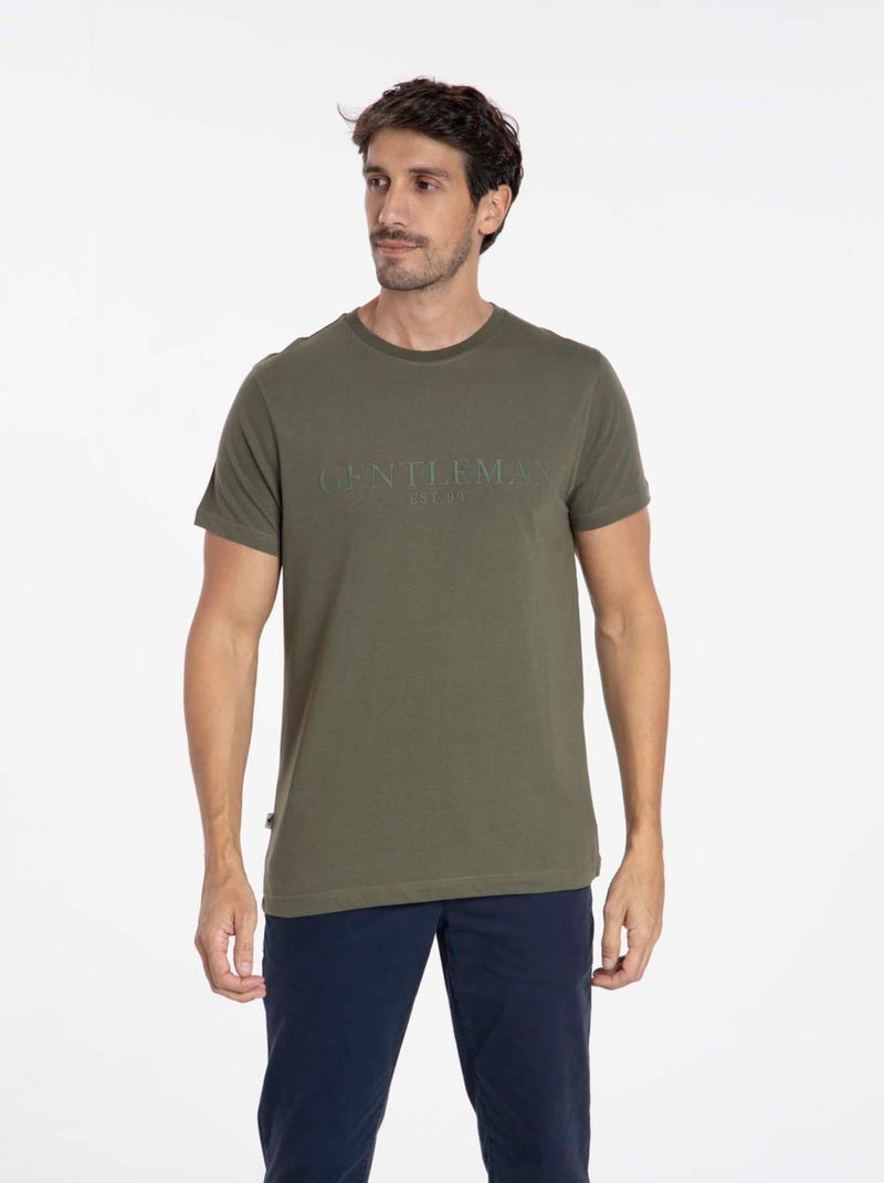 Gentleman Farmer - T-Shirt manches courtes coton TUCSON Kaki - Kiabi