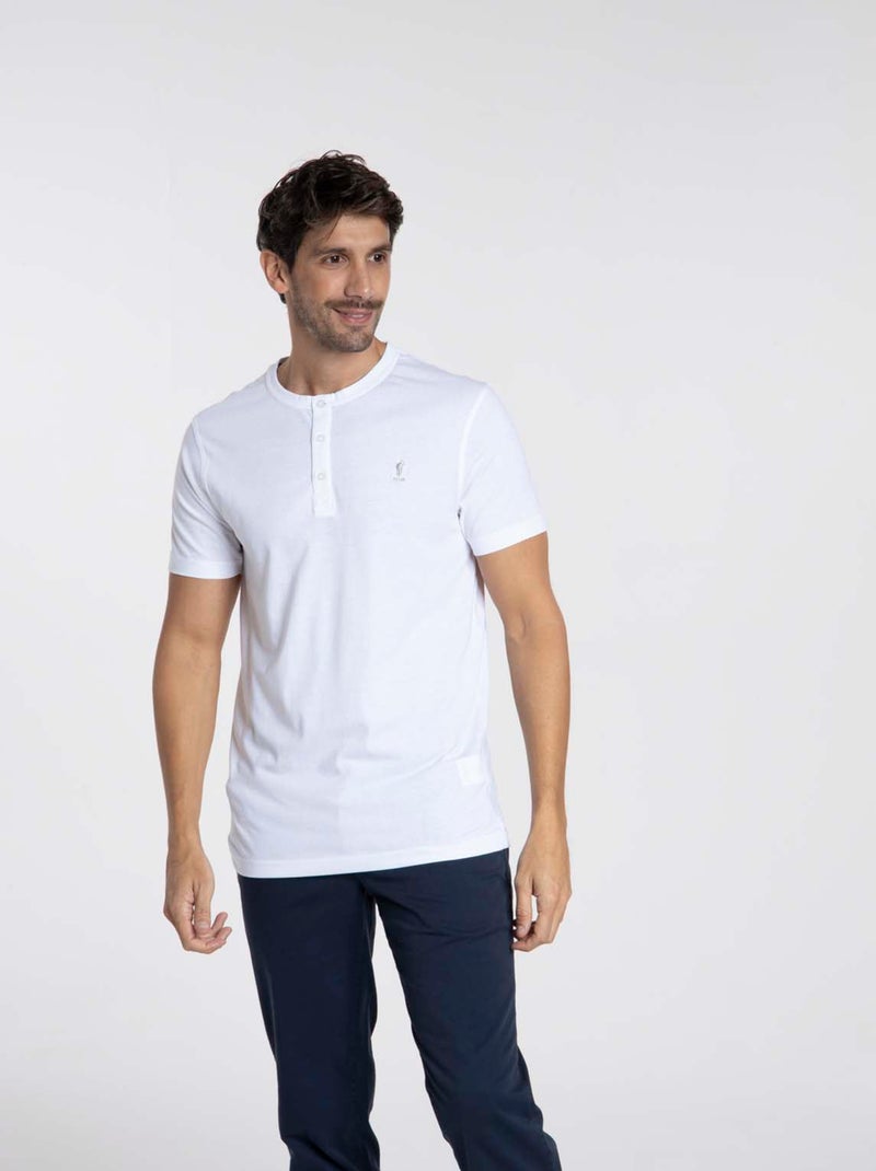 Gentleman Farmer - T-Shirt manches courtes coton TURIN Blanc - Kiabi