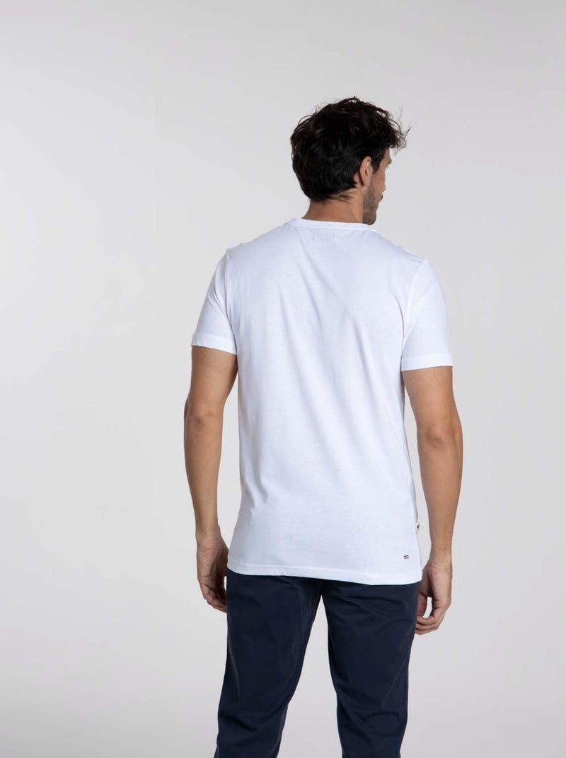 Gentleman Farmer - T-Shirt manches courtes coton TURIN Blanc - Kiabi