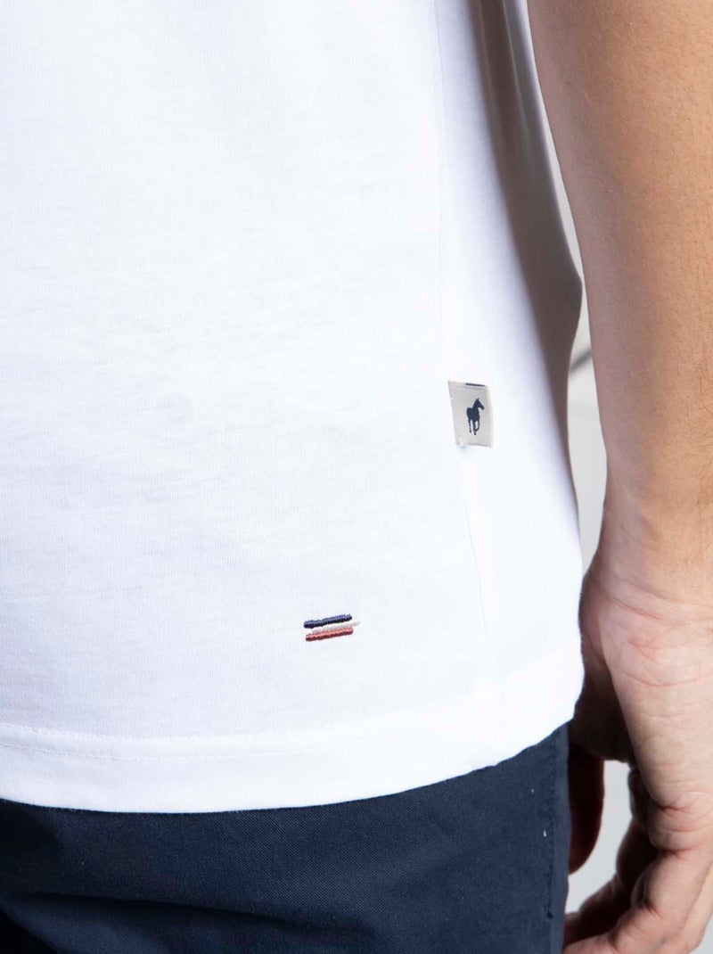 Gentleman Farmer - T-Shirt manches courtes coton TURIN Blanc - Kiabi