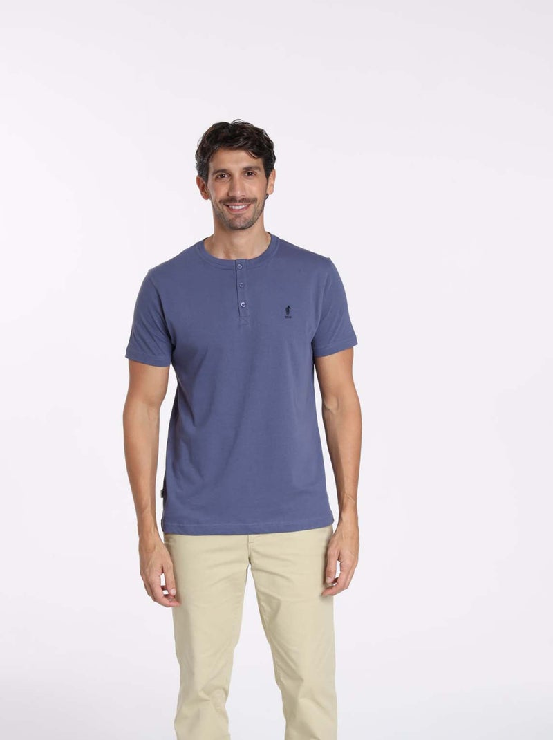 Gentleman Farmer - T-Shirt manches courtes coton TURIN Bleu - Kiabi