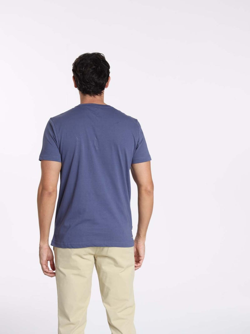 Gentleman Farmer - T-Shirt manches courtes coton TURIN Bleu - Kiabi