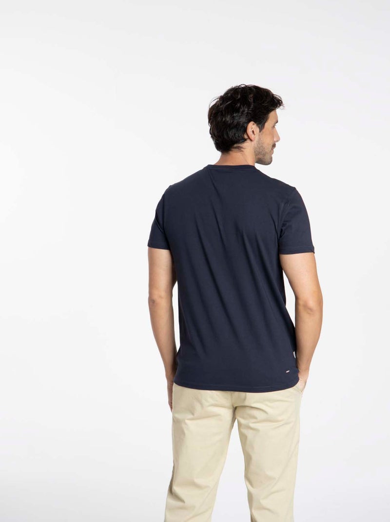 Gentleman Farmer - T-Shirt manches courtes coton TURIN Bleu marine - Kiabi