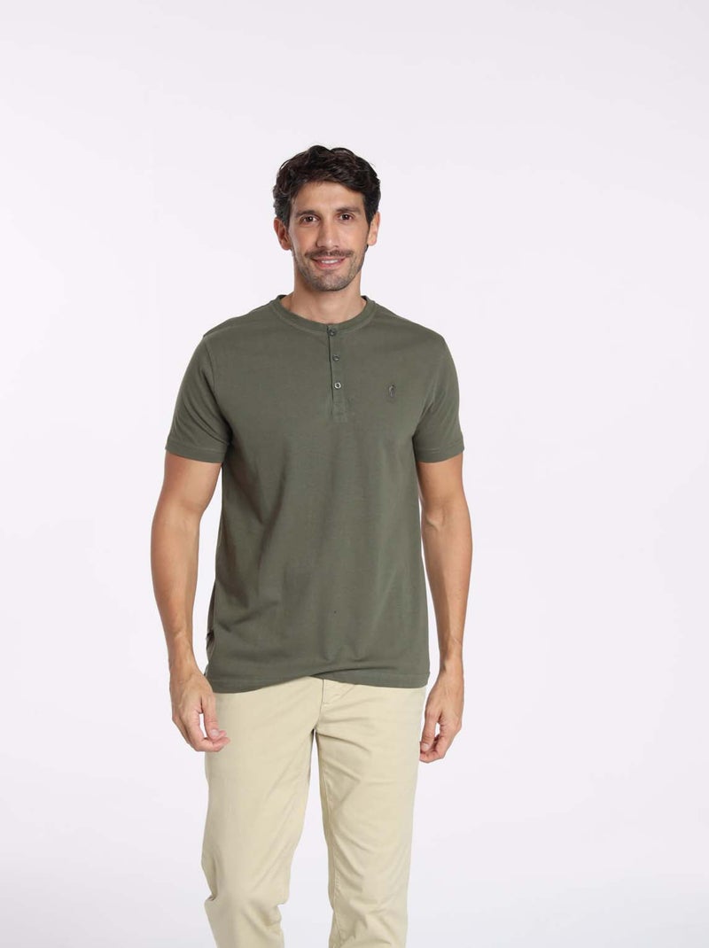 Gentleman Farmer - T-Shirt manches courtes coton TURIN Kaki - Kiabi