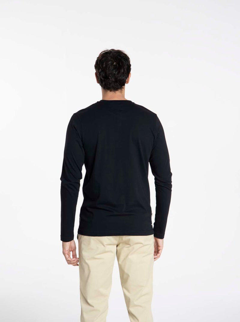 Gentleman Farmer - T-Shirt manches longues coton TOLEDE Noir - Kiabi