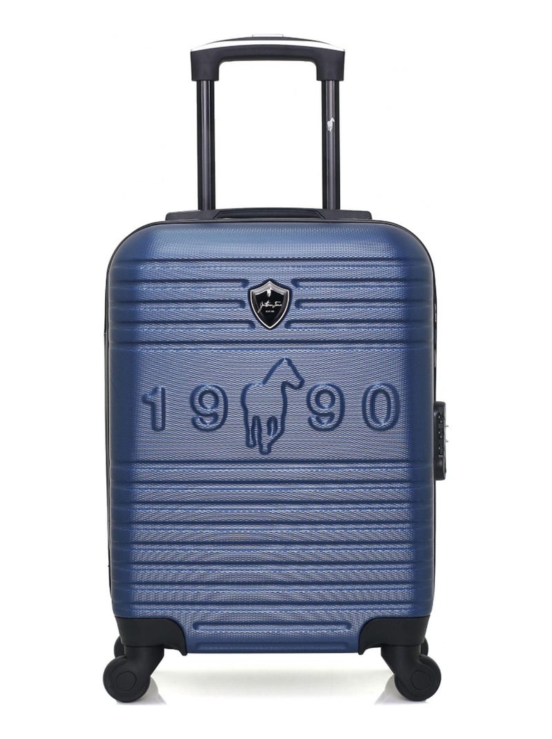 GENTLEMAN FARMER - Valise Cabine ABS FRED-E 4 Roues 50 cm Bleu marine - Kiabi