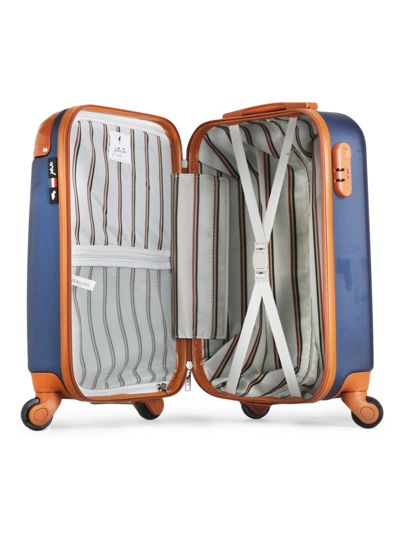 GENTLEMAN FARMER - Valise Cabine ABS HENRY-E 4 Roues 50 cm Bleu Bleu marine - Kiabi