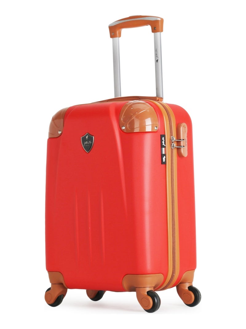 GENTLEMAN FARMER - Valise Cabine ABS HENRY-E 4 Roues 50 cm Rouge - Kiabi