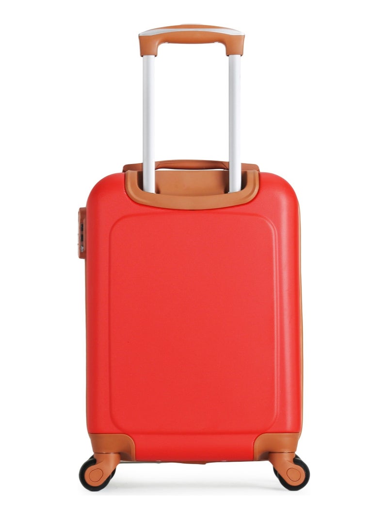 GENTLEMAN FARMER - Valise Cabine ABS HENRY-E 4 Roues 50 cm Rouge - Kiabi