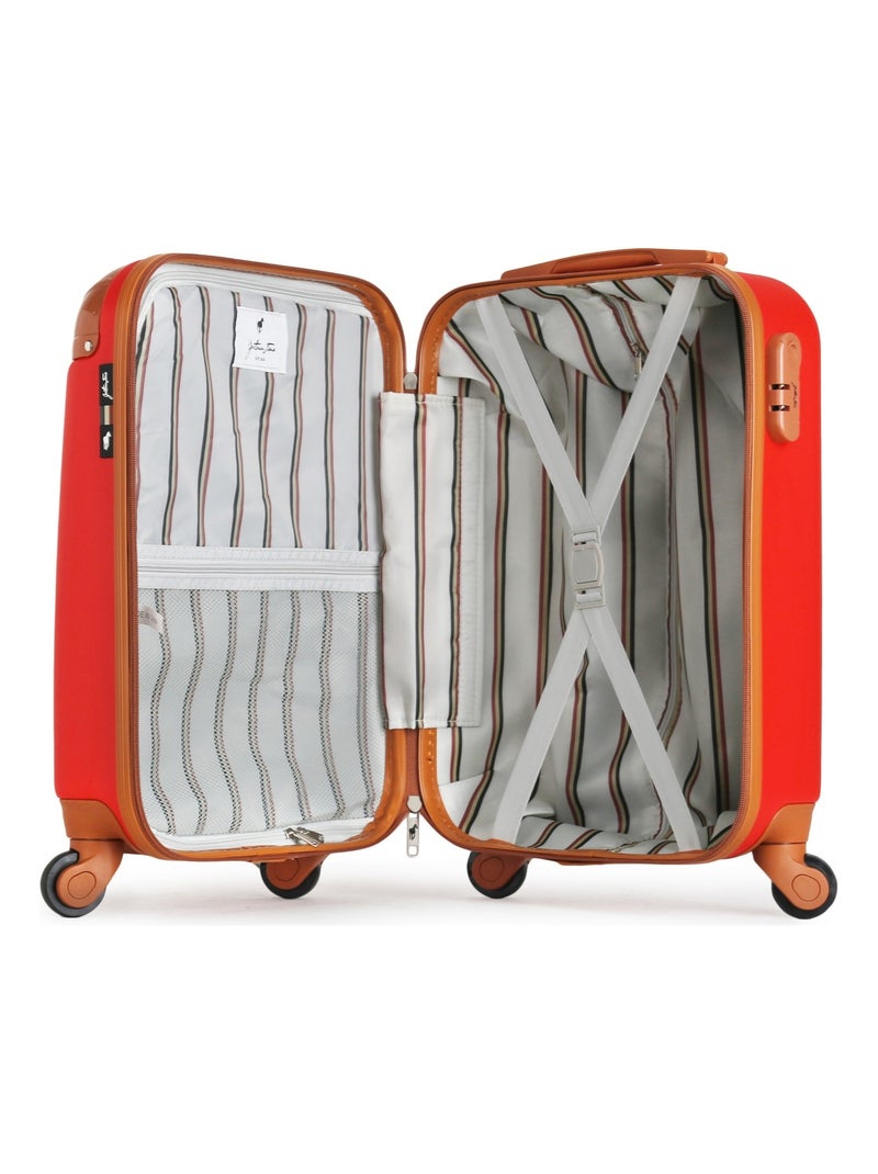 GENTLEMAN FARMER - Valise Cabine ABS HENRY-E 4 Roues 50 cm Rouge - Kiabi