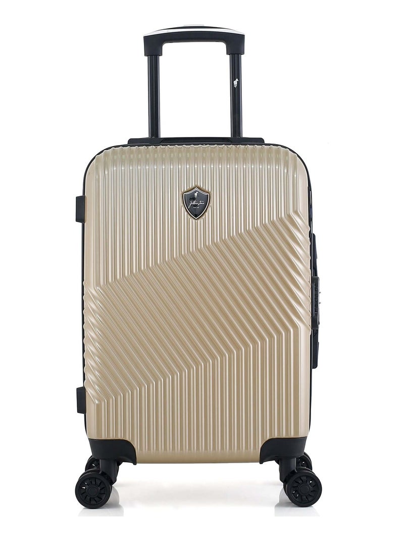 GENTLEMAN FARMER - Valise Cabine ABS/PC PETER 4 Roues 55 cm Beige - Kiabi