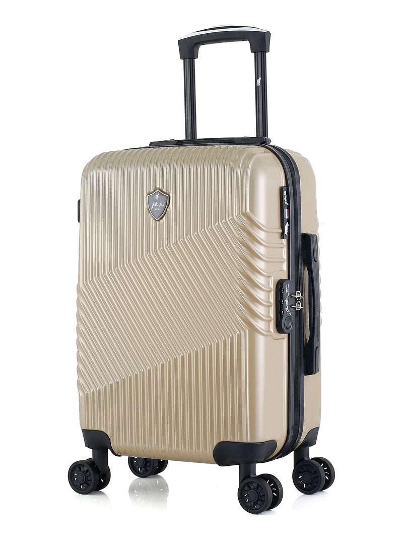 GENTLEMAN FARMER - Valise Cabine ABS/PC PETER 4 Roues 55 cm Beige - Kiabi
