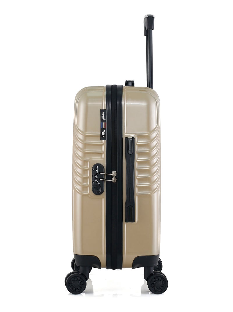 GENTLEMAN FARMER - Valise Cabine ABS/PC PETER 4 Roues 55 cm Beige - Kiabi