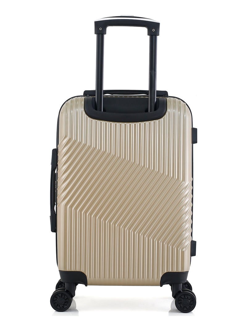 GENTLEMAN FARMER - Valise Cabine ABS/PC PETER 4 Roues 55 cm Beige - Kiabi