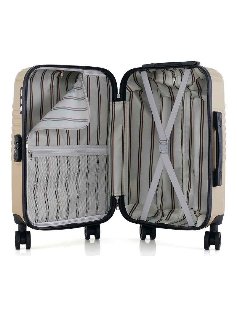 GENTLEMAN FARMER - Valise Cabine ABS/PC PETER 4 Roues 55 cm Beige - Kiabi