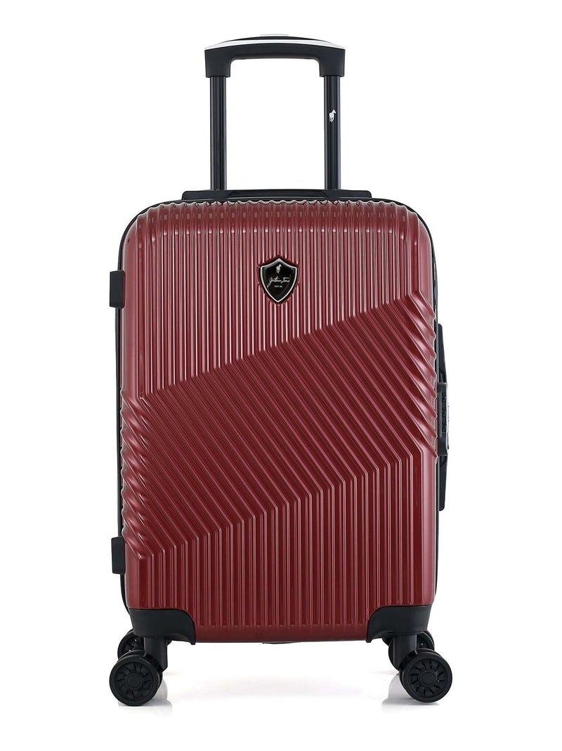GENTLEMAN FARMER - Valise Cabine ABS/PC PETER 4 Roues 55 cm Bordeaux - Kiabi