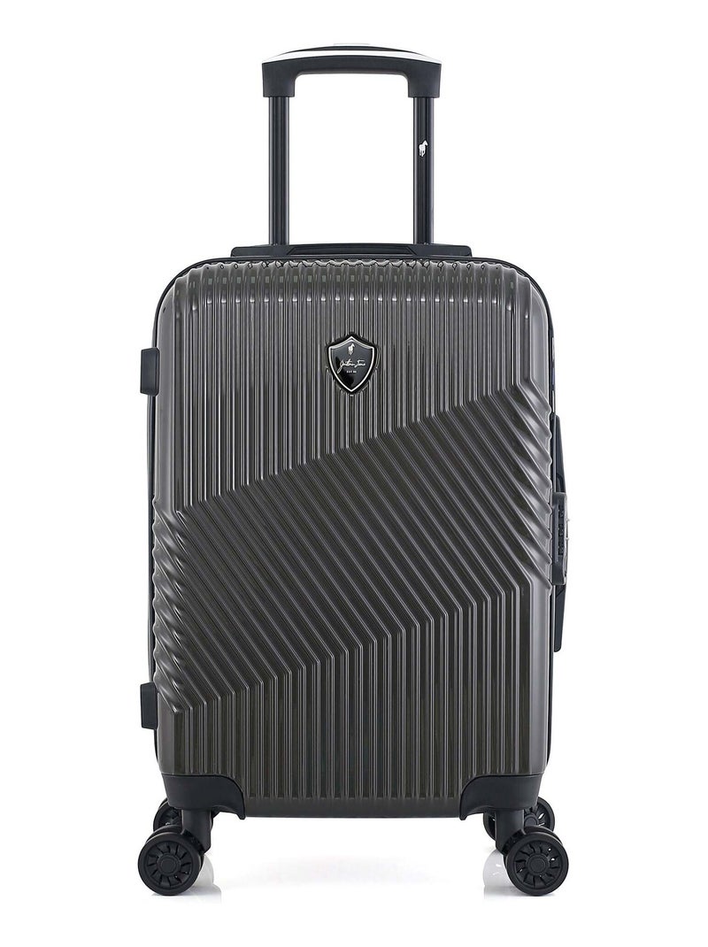 GENTLEMAN FARMER - Valise Cabine ABS/PC PETER 4 Roues 55 cm Gris foncé - Kiabi