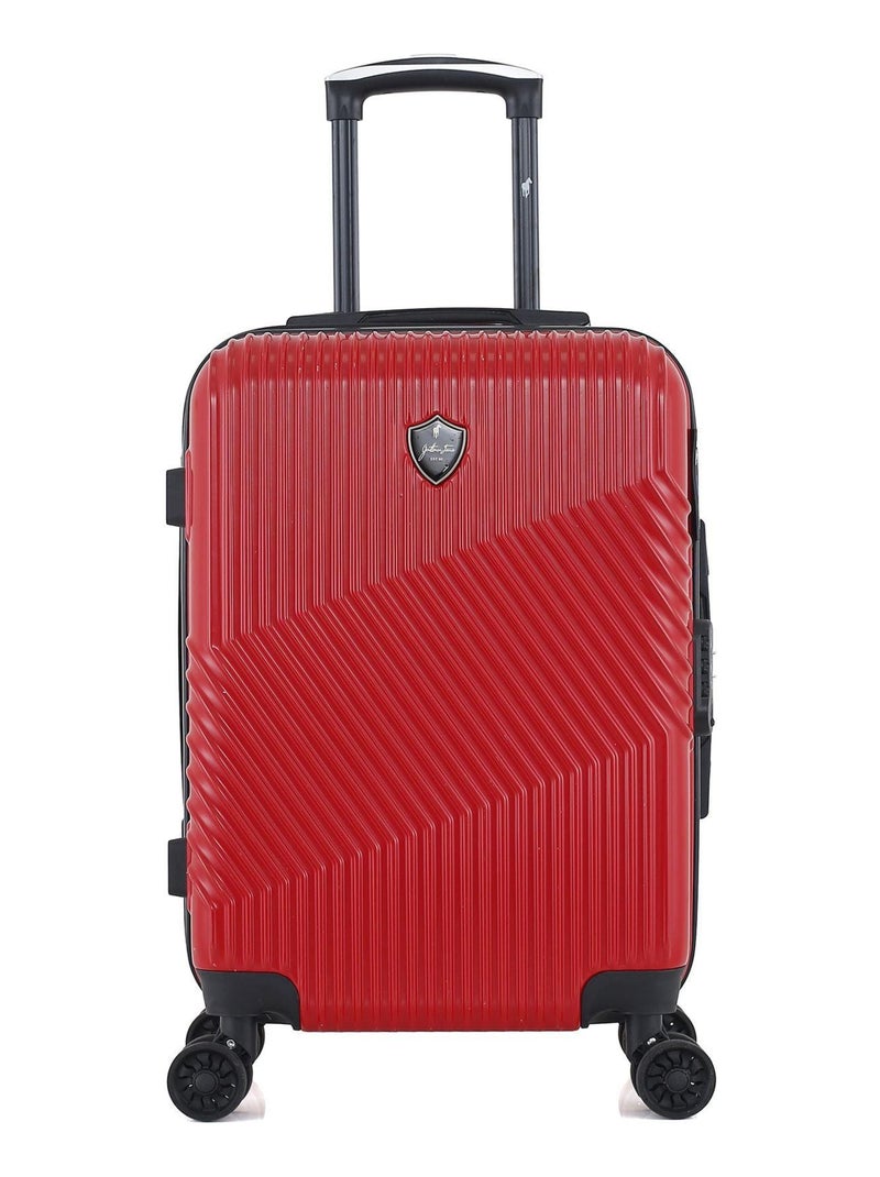 GENTLEMAN FARMER - Valise Cabine ABS/PC PETER 4 Roues 55 cm Rouge - Kiabi