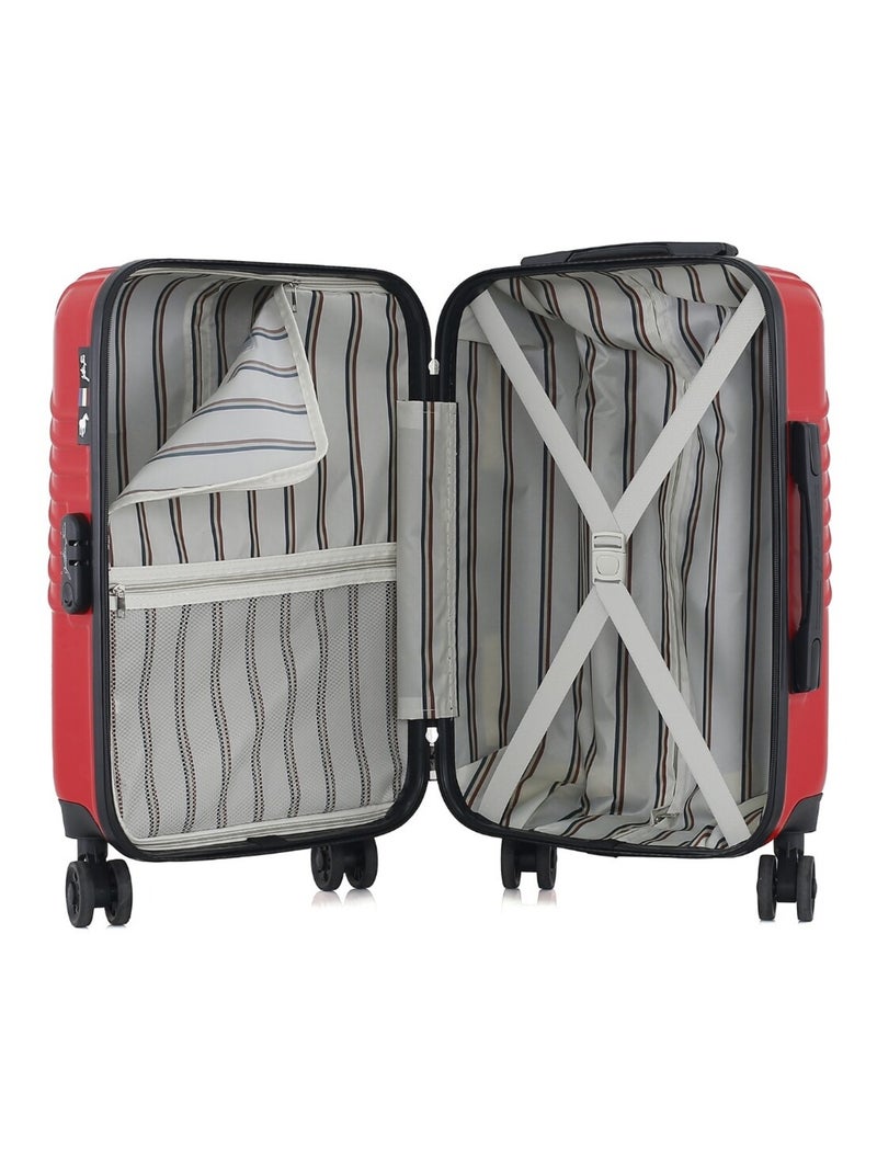 GENTLEMAN FARMER - Valise Cabine ABS/PC PETER 4 Roues 55 cm Rouge - Kiabi