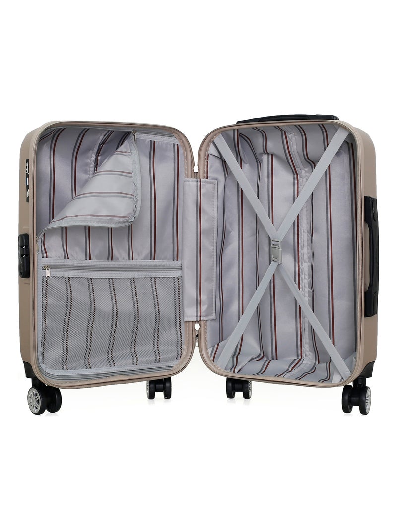 GENTLEMAN FARMER - Valise Cabine ARCHIE 55 cm 4 Roues Beige - Kiabi