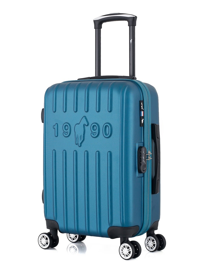 GENTLEMAN FARMER - Valise Cabine ARCHIE 55 cm 4 Roues Bleu paon - Kiabi