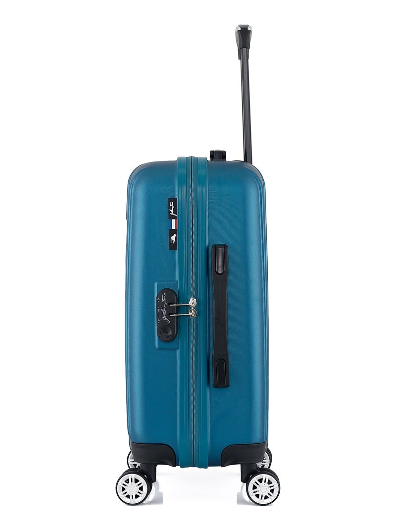 GENTLEMAN FARMER - Valise Cabine ARCHIE 55 cm 4 Roues Bleu paon - Kiabi