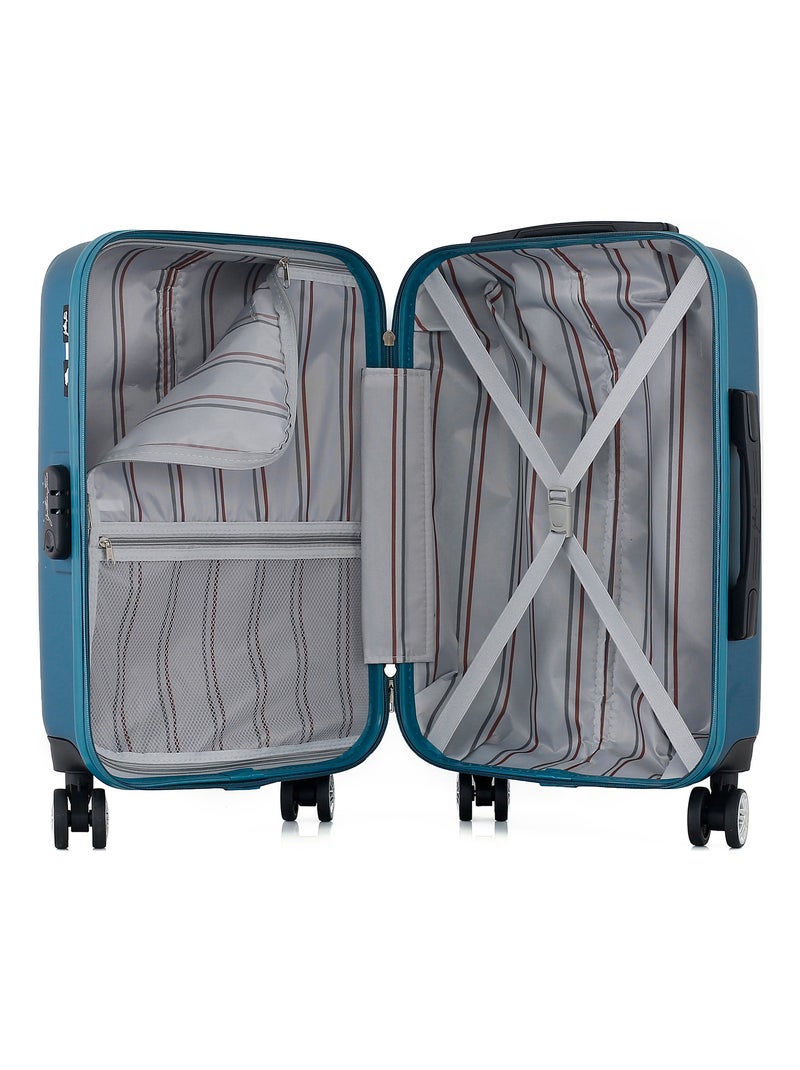 GENTLEMAN FARMER - Valise Cabine ARCHIE 55 cm 4 Roues Bleu paon - Kiabi