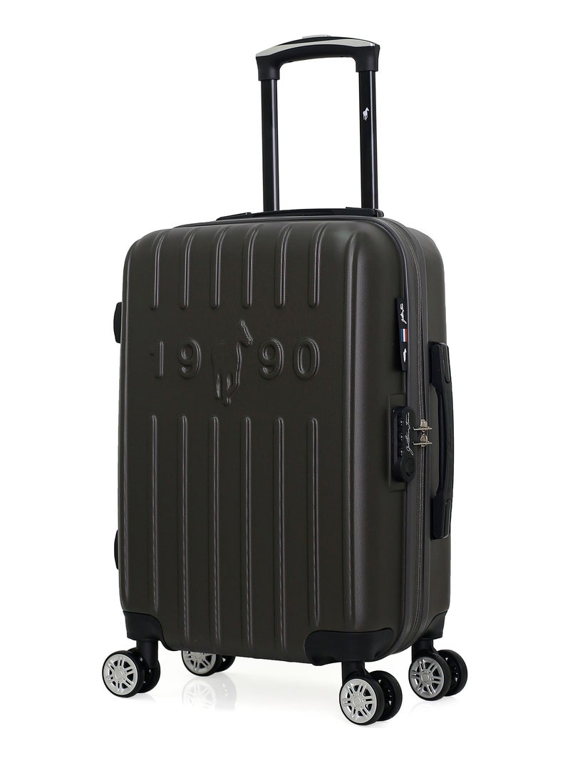 GENTLEMAN FARMER - Valise Cabine ARCHIE 55 cm 4 Roues Gris foncé - Kiabi