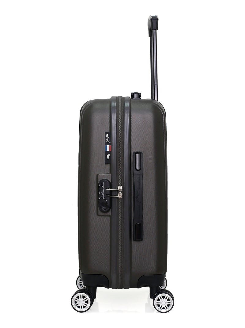 GENTLEMAN FARMER - Valise Cabine ARCHIE 55 cm 4 Roues Gris foncé - Kiabi