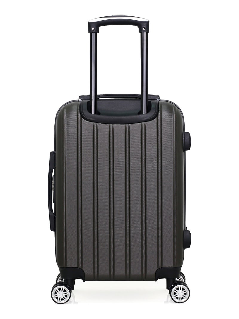 GENTLEMAN FARMER - Valise Cabine ARCHIE 55 cm 4 Roues Gris foncé - Kiabi